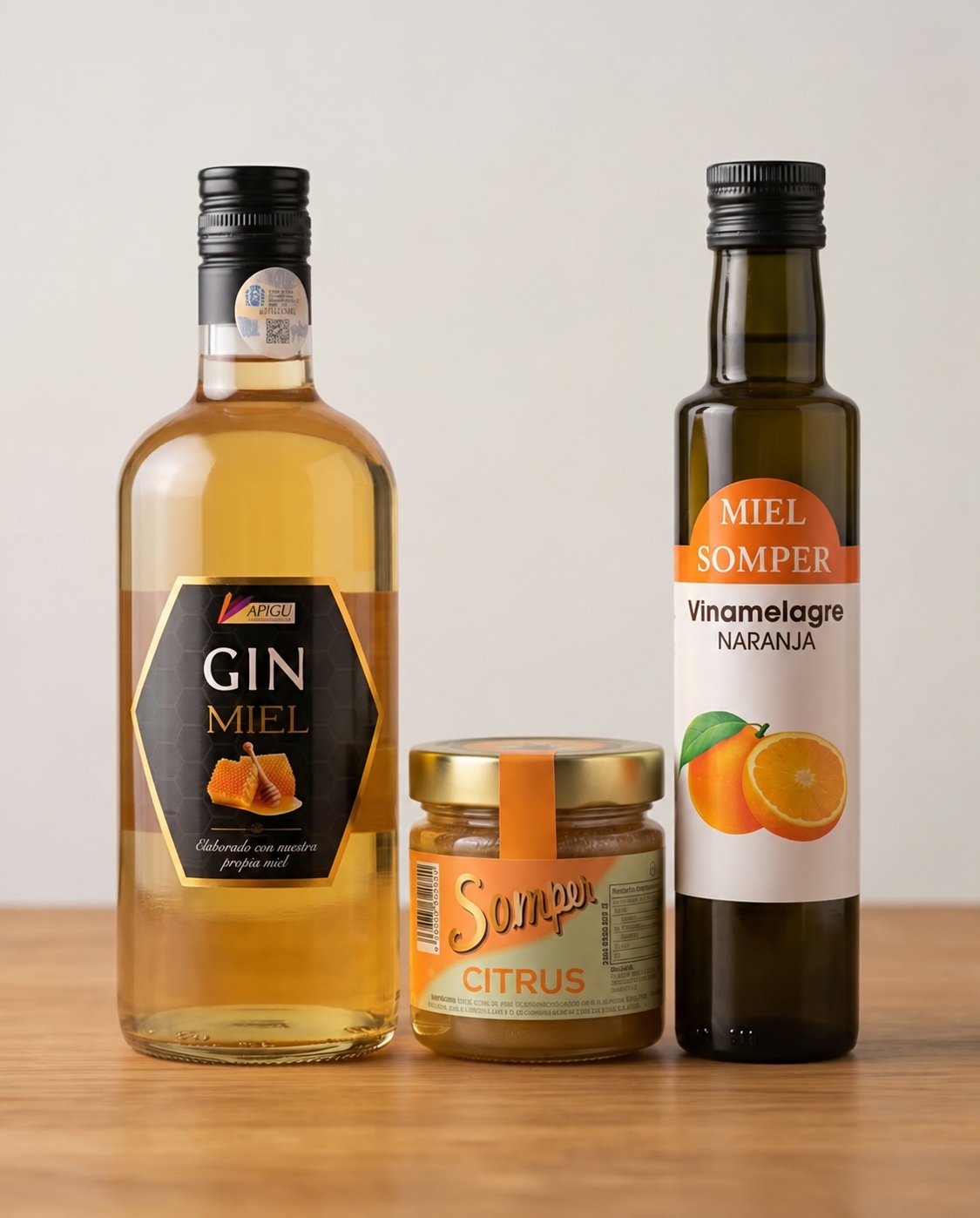 Lote Somper con gin con miel, Citrus y Vinamelagre de Naranja